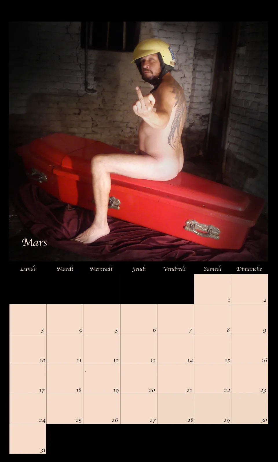 Calendrier sexy des pompes funèbres