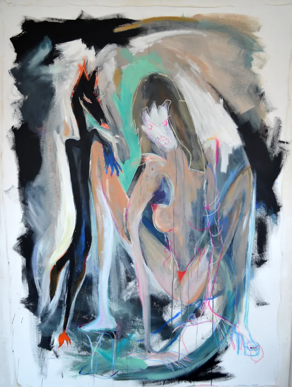 foxy.(technique mixte sur toile 120x170cm) 2020