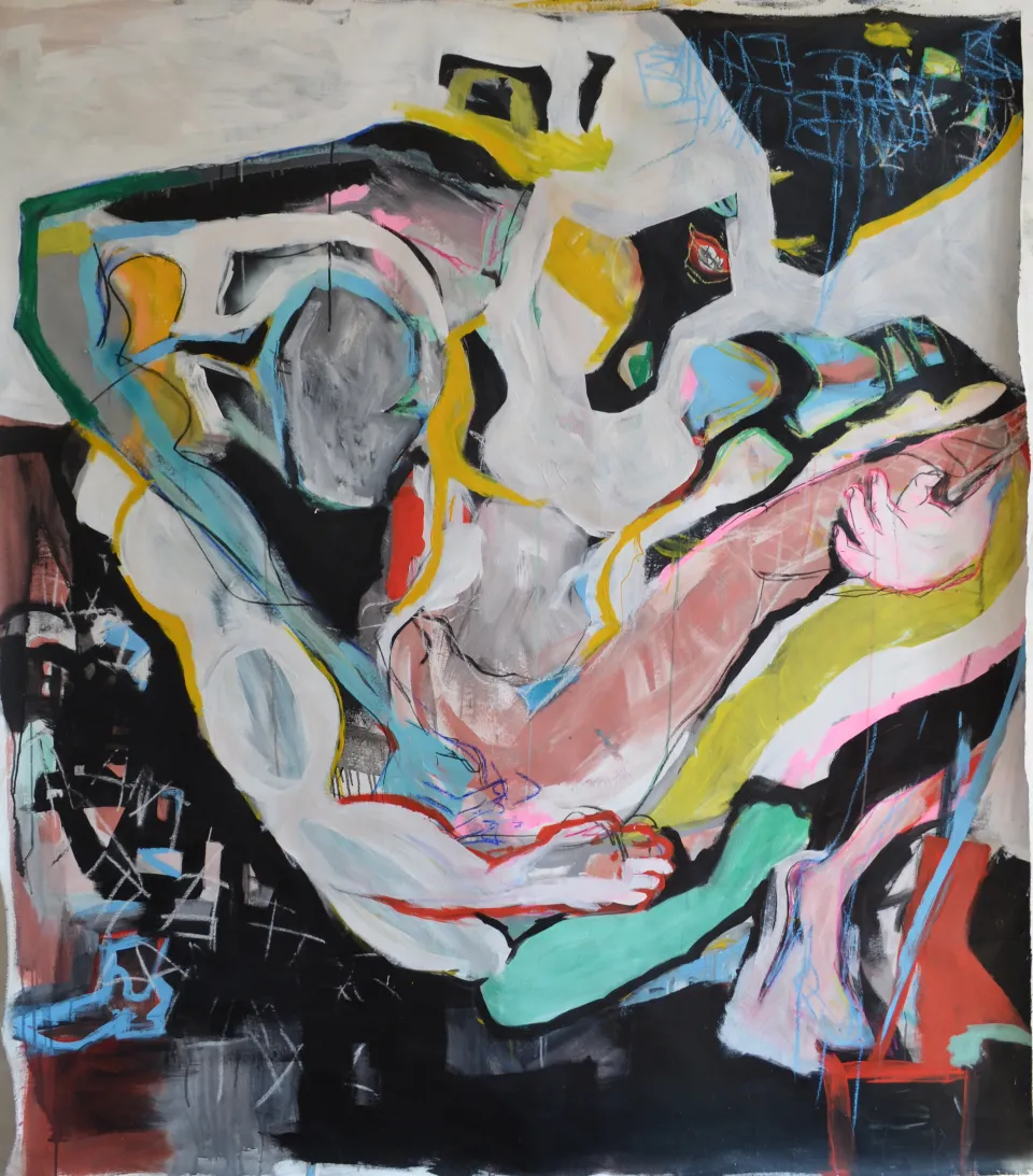 gros bras (technique mixte sur toile 160x180cm) 2020