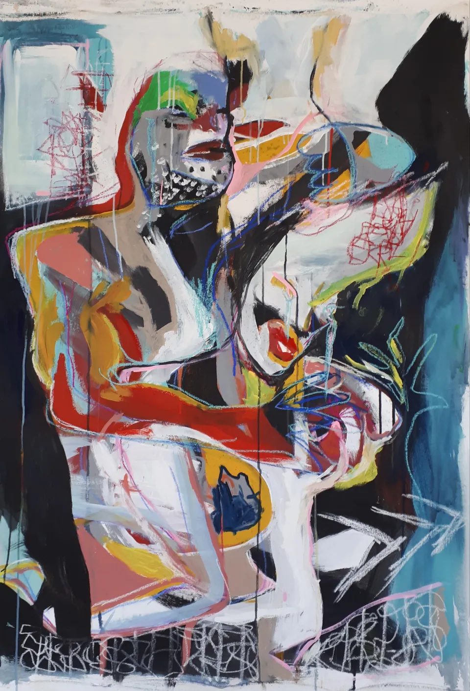 honey (technique mixte sur toile 110x160cm) 2020