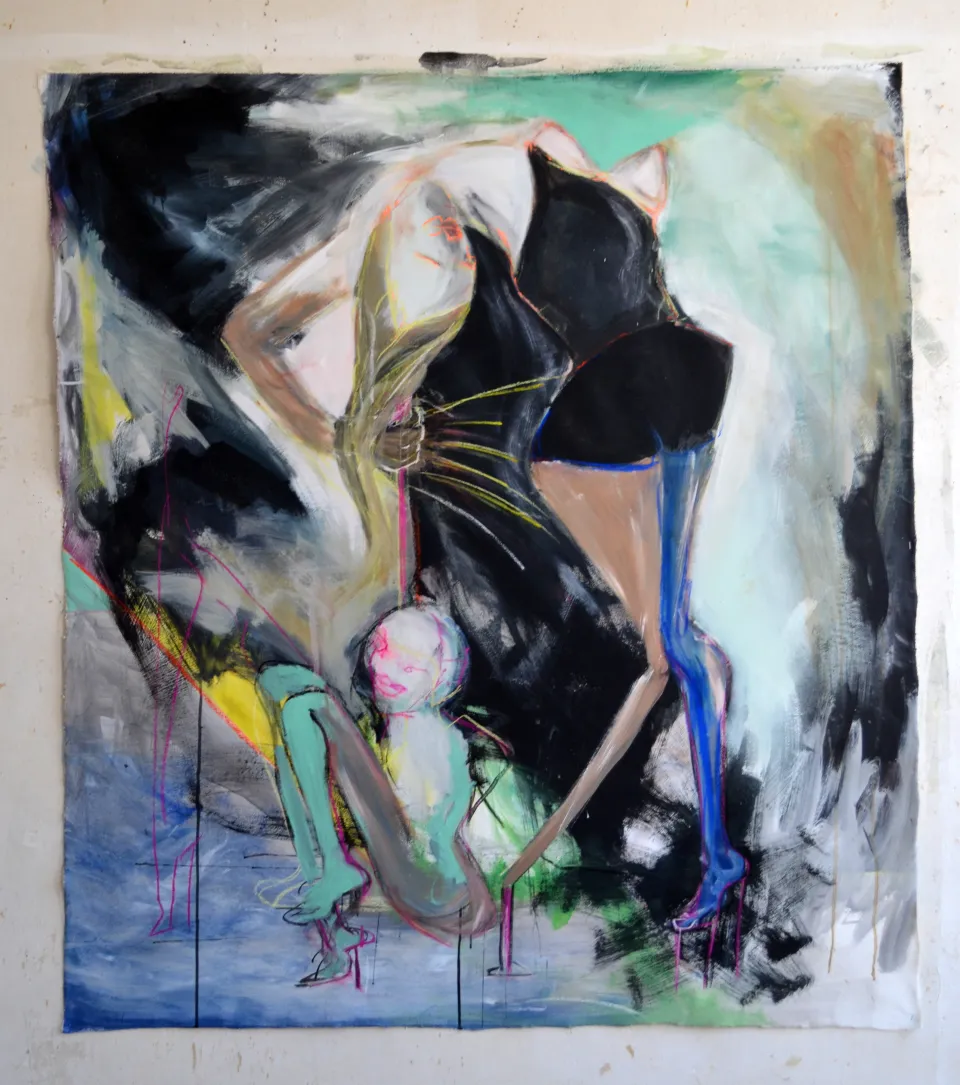 party (technique mixte sur toile 125x140cm) 2020