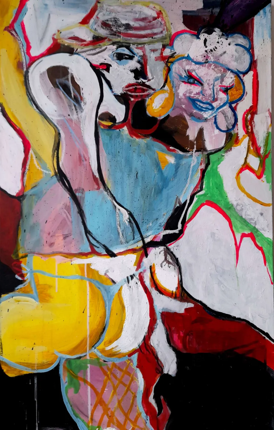 Work out, acrylic painting 73x116cm 2022
